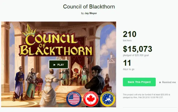 Council of Blackthorn Board Game